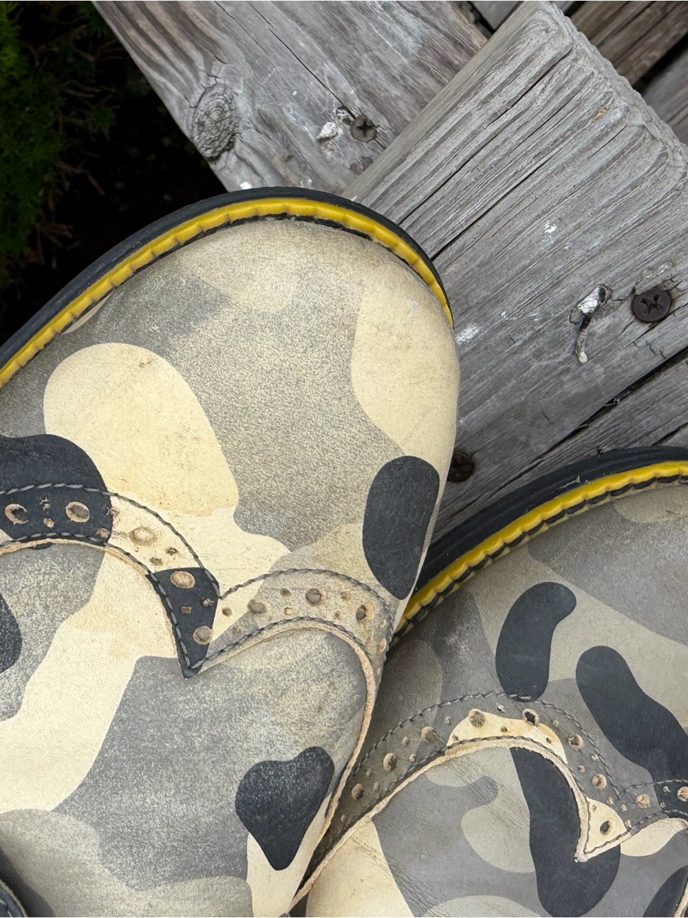 Cole Haan Camouflage Wing Oxford Golf Derby with Yellow Sole clean size 11 - Picture 6 of 9